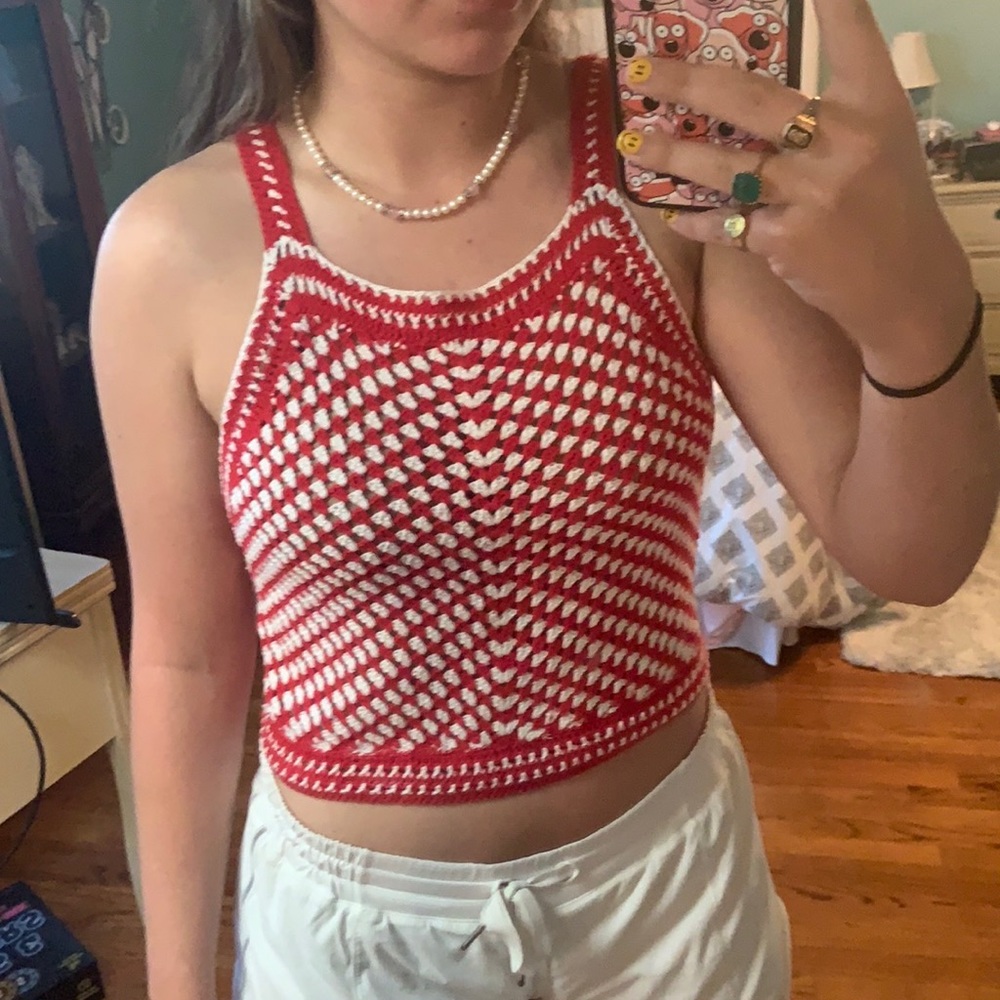 CROCHET KNIT TANK TOP